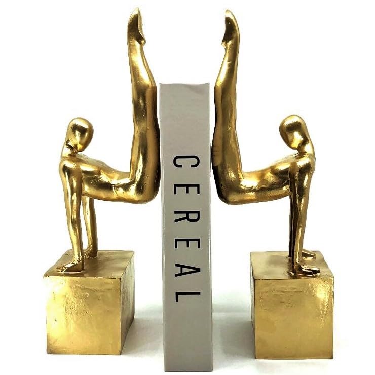 Stylish Decorative Bookends for Shelves or Desk, Bookends Set of 2, Bookshelf Decor Accents, Stylish Bookends, Artistic Bookends Set