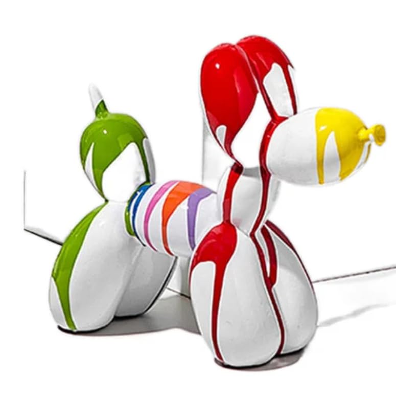 Balloon Dog Statue, Polyester Balloon Dog Figurine, Balloon Puppy Shelf Table Decor, Balloon Puppy Figurine, Balloon Animal Decor