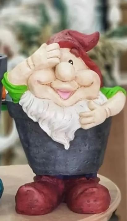 Gnome Plant Pot for Outdoor Garden, Whimsical Garden Planter, Cute Gnome Flower Pot, Gnome Plant Pot, Outdoor Gnome Planter, Cute Flower Pot