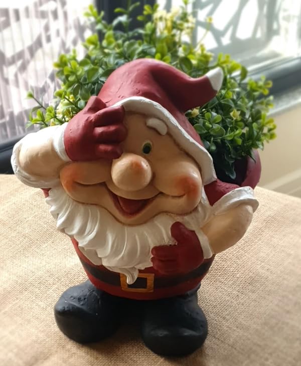 Gnome Plant Pot for Outdoor Garden, Whimsical Garden Planter, Cute Gnome Flower Pot, Gnome Plant Pot, Outdoor Gnome Planter, Cute Flower Pot
