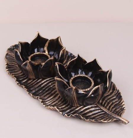 Handmade Lotus Flower Candle Holder, Lotus and Leaf Candle holder Set, Zen-Inspired Candle Holder, Candle Holder Decor, Candle Holder Gift, Handmade Candlestick