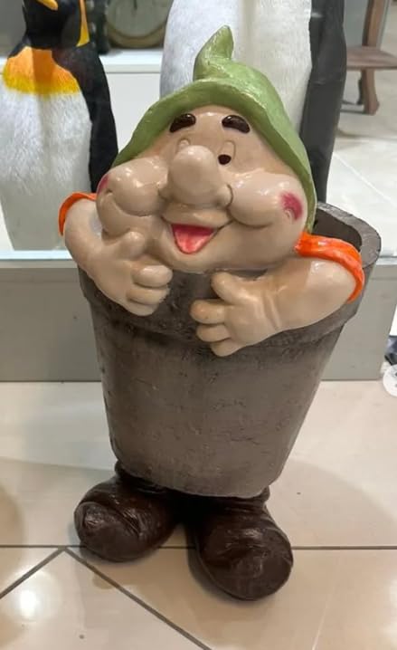 Large Gnome Flower Pot For Garden, Modern Home Garden Plant Pot, Large Polyester Flowerpot, Garden Gnome Decor, Garden Gnome Vase, Gnome Vase, Polyester Flowerpot, Gnome Flowerpot