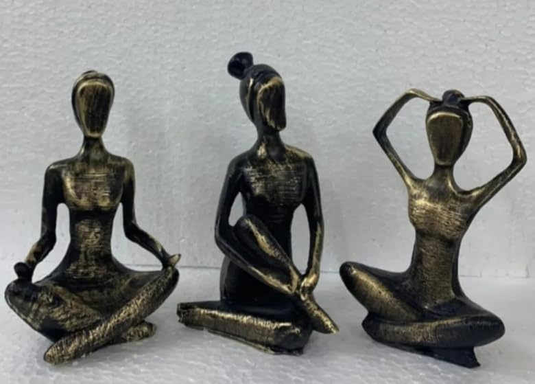Abstract Yoga Figurines Set of 3, Zen Art Sculptures, Yoga Pose Tabletop Decor, Meditation Sculpture set, Yoga Figurine, Meditation Figurine, Yoga Sculpture, Yoga Statue