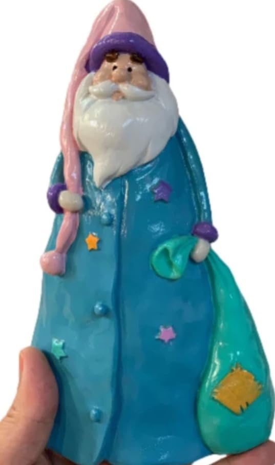 Christmas Santa Statue, Hand-Painted Santa Claus figurine, Christmas Decor, Christmas Holiday Decor, Christmas Santa Sculpture, Santa Decor, Christmas Santa Decor