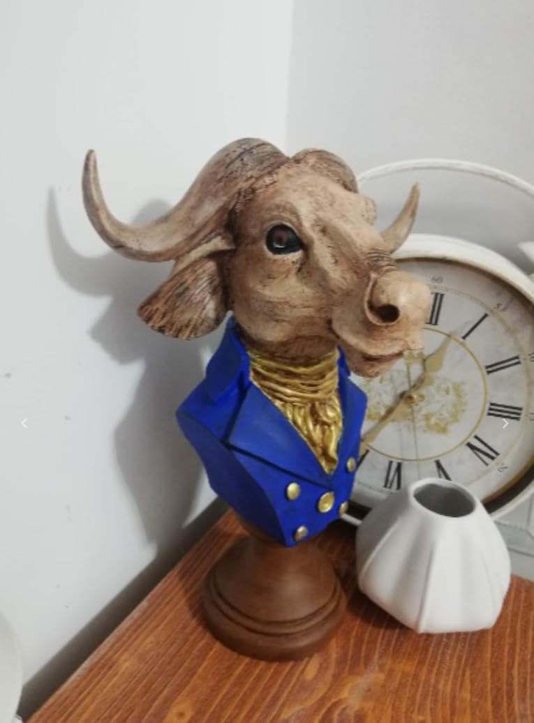 Buffalo Man Statue, Handmade Buffalo Sculpture, Buffalo Head Statue, Elegant Buffalo Head Sculpture, Buffalo Sculpture, Buffalo Man Decor, Buffalo Head Statue, Buffalo Head Sculpture