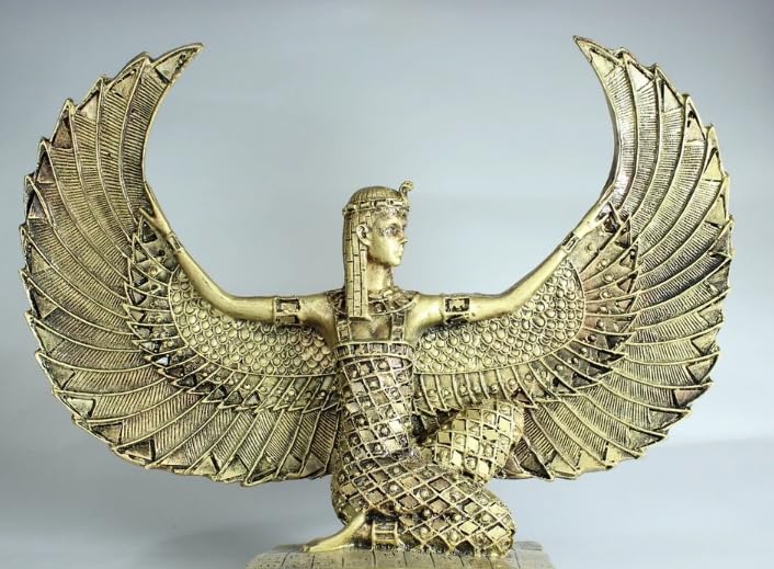 Egyptian Maat Statue with Open Wings, Ancient Egypt Maat Sculpture, Egyptian Winged Maat Figurine, Egyptian Mythology Statue of Maat, Maat Sculpture, Maat Statue, Maat Decor