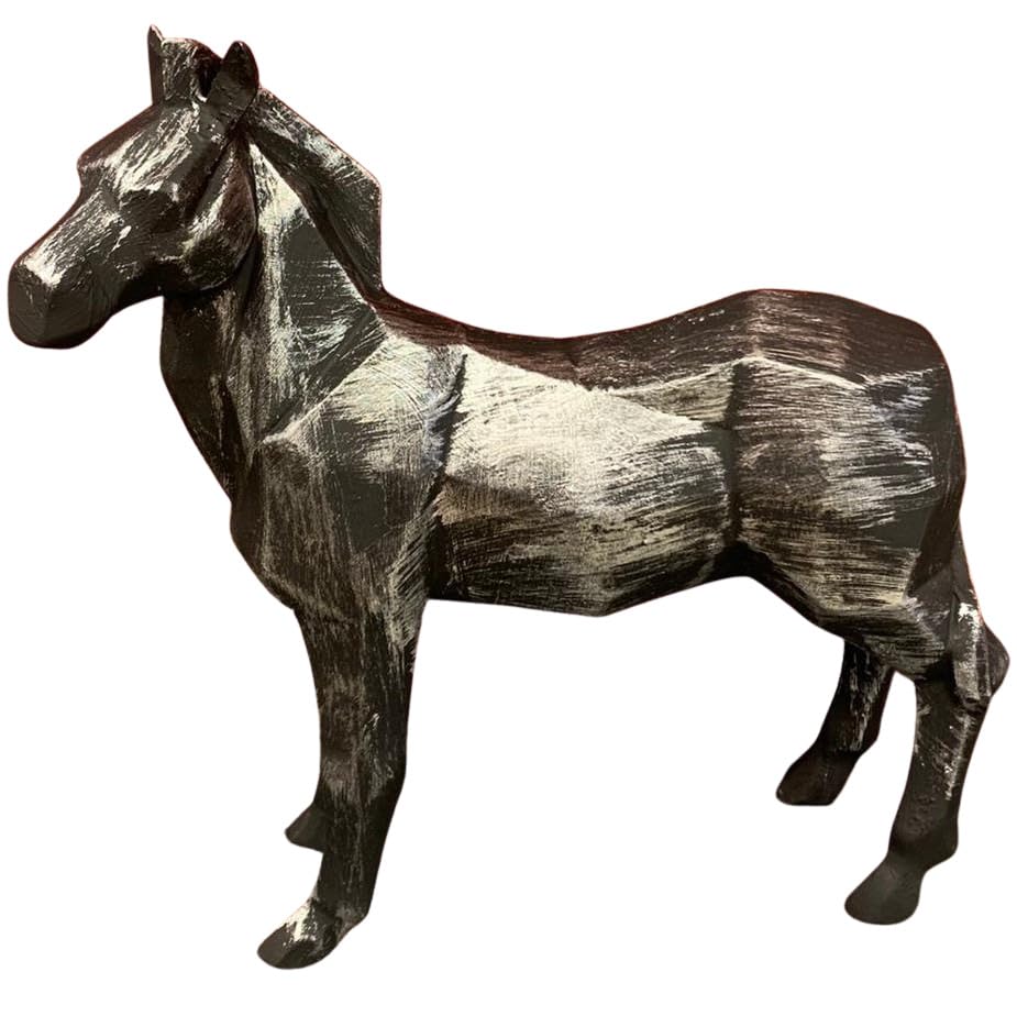 Zebra Statue, Geometric Zebra Sculpture, Cubic Zebra Statue, Abstract Zebra Sculpture, Zebra Figurine with Geometric Style, Zebra Sculpture