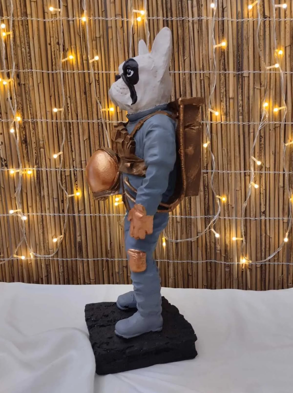 Astronaut BullDog Figurine, Dog In Spacesuit Statue, Space-Themed Bulldog Sculpture, Animal Astronaut Decor, Dog Lover Home Decor
