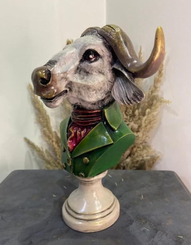 Buffalo Man Statue, Handmade Buffalo Sculpture, Buffalo Head Statue, Elegant Buffalo Head Sculpture, Buffalo Sculpture, Buffalo Man Decor, Buffalo Head Statue, Buffalo Head Sculpture