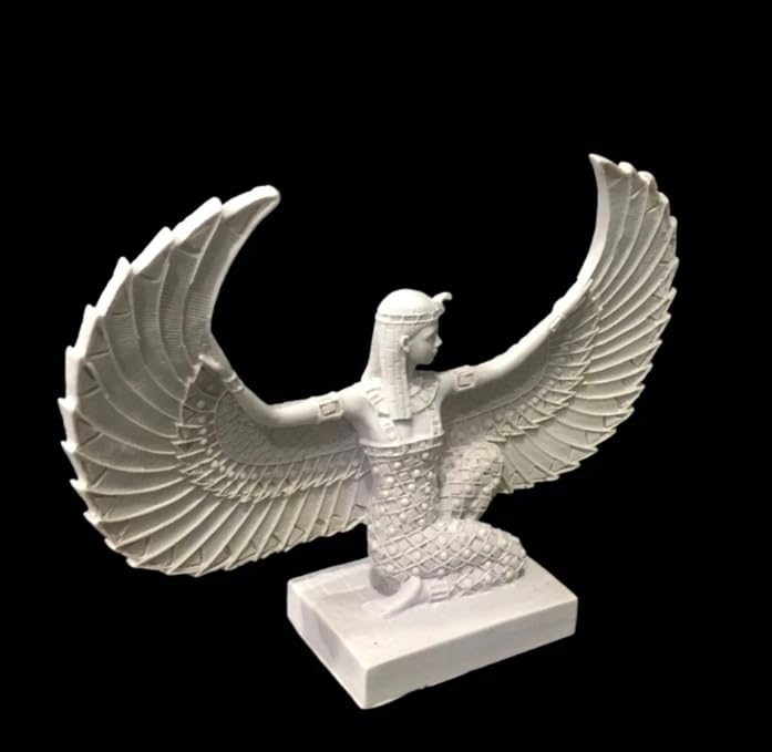 Egyptian Maat Statue with Open Wings, Ancient Egypt Maat Sculpture, Egyptian Winged Maat Figurine, Egyptian Mythology Statue of Maat, Maat Sculpture, Maat Statue, Maat Decor