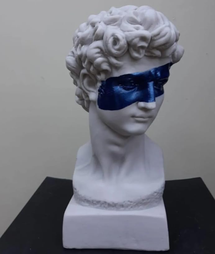Klassische Büstenskulptur, David-Büstenkopf-Statue, Büstenstatue im Renaissance-Stil, klassische Kopfskulptur, David-Büstenskulptur, David-Büste, David-Büsten-Dekor, David-Skulptur