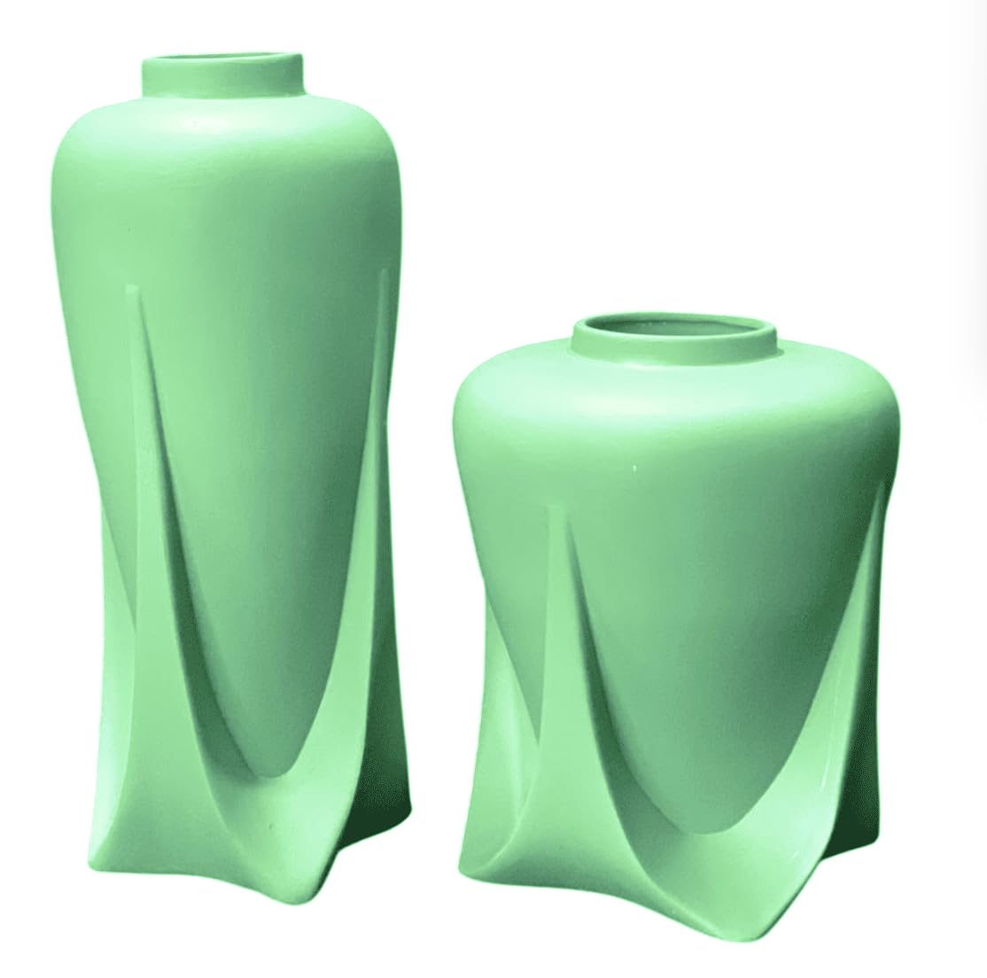 Modern Ceramic Vases Set of 2 or Single Piece, Unique Art Pottery Vase for Table or Shelf Display, Ceramic Modern Vase, Tall Modern Pottery