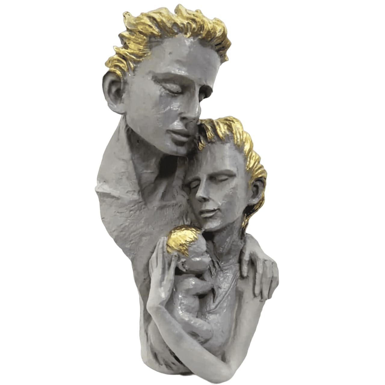 Modern Family Sculpture, Abstract Couple with Baby Statue, Family Love Statue, Couple with Baby Art, Polyester Family Statue, Family Decor