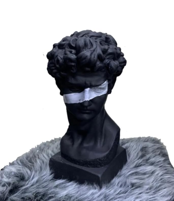 Klassische Büstenskulptur, David-Büstenkopf-Statue, Büstenstatue im Renaissance-Stil, klassische Kopfskulptur, David-Büstenskulptur, David-Büste, David-Büsten-Dekor, David-Skulptur