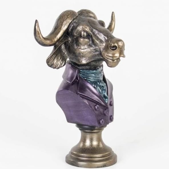 Buffalo Man Statue, Handmade Buffalo Sculpture, Buffalo Head Statue, Elegant Buffalo Head Sculpture, Buffalo Sculpture, Buffalo Man Decor, Buffalo Head Statue, Buffalo Head Sculpture