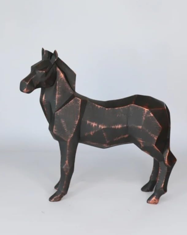Zebra Statue, Geometric Zebra Sculpture, Cubic Zebra Statue, Abstract Zebra Sculpture, Zebra Figurine with Geometric Style, Zebra Sculpture