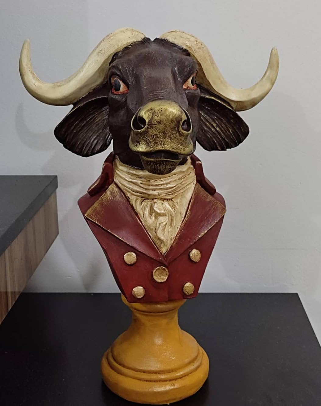 Buffalo Man Statue, Handmade Buffalo Sculpture, Buffalo Head Statue, Elegant Buffalo Head Sculpture, Buffalo Sculpture, Buffalo Man Decor, Buffalo Head Statue, Buffalo Head Sculpture