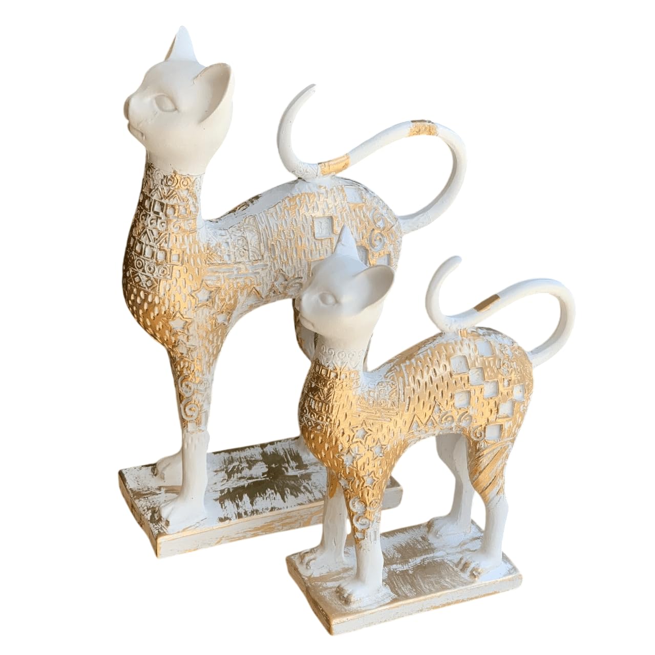 Egyptian Style Cat Figurine Set, Ancient Egyptian Statue, Cat Lovers Gift, Ancient Cat Statue, Egyptian Home Decor, Cat Sculpture, Cat Decor, Cat Sculpture, Cat Statue