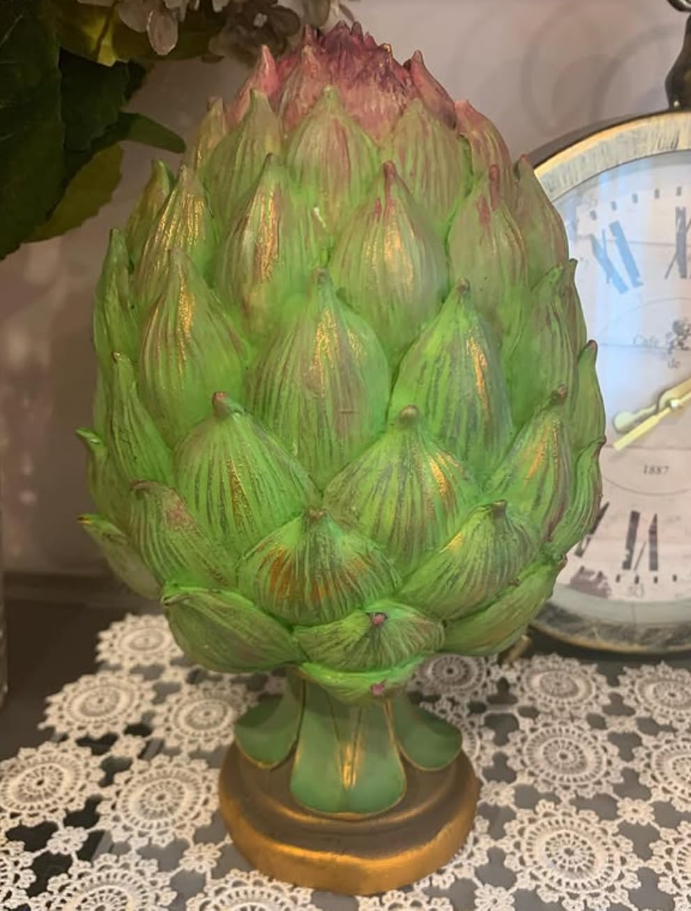 Decorative Artichoke Sculpture, Elegant Artichoke Decor, Polyester Artichoke Sculpture, Artichoke Statue, Polyester Artichoke Statue
