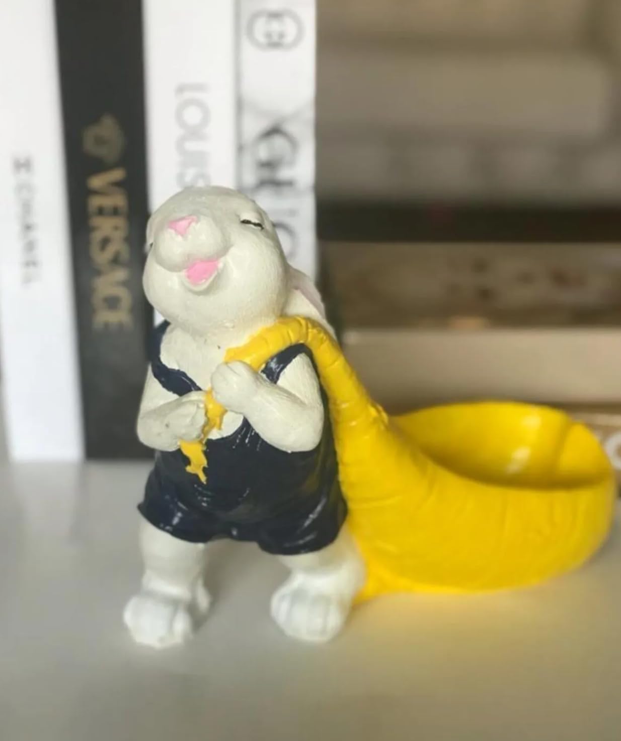 Whimsical Bunny Planter Decor, Rabbit Figurine Pot, Cute Bunny Flower Pot, Farmhouse Rabbit Decor, Easter Bunny Planter, Animal Planter, Rabbit Planter Decor, Bunny Planter Statue