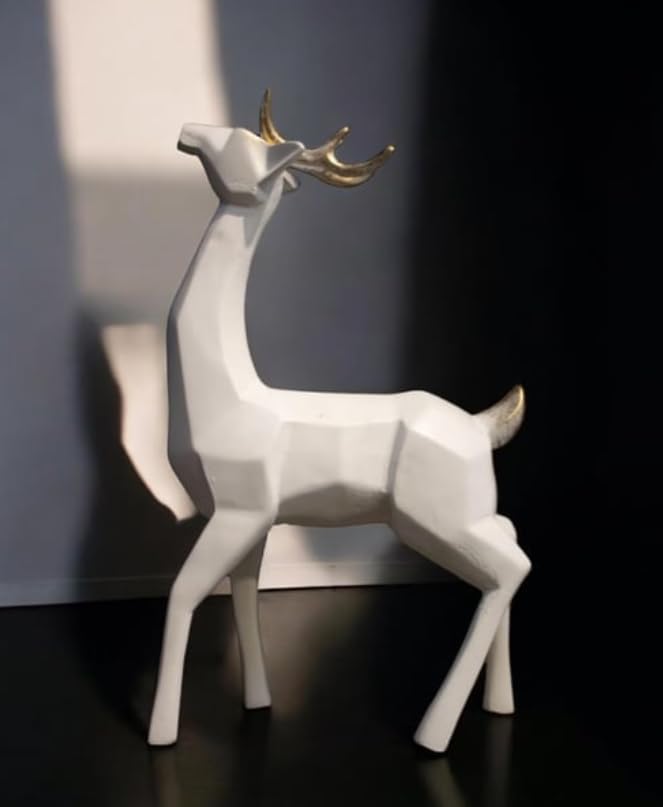 Modern Cubic Deer Statue, Geometric Deer Sculpture, Cubic Deer Statue, Cubic Deer Sculpture, Geometric Reindeer Decor, Cubic Reindeer Statue