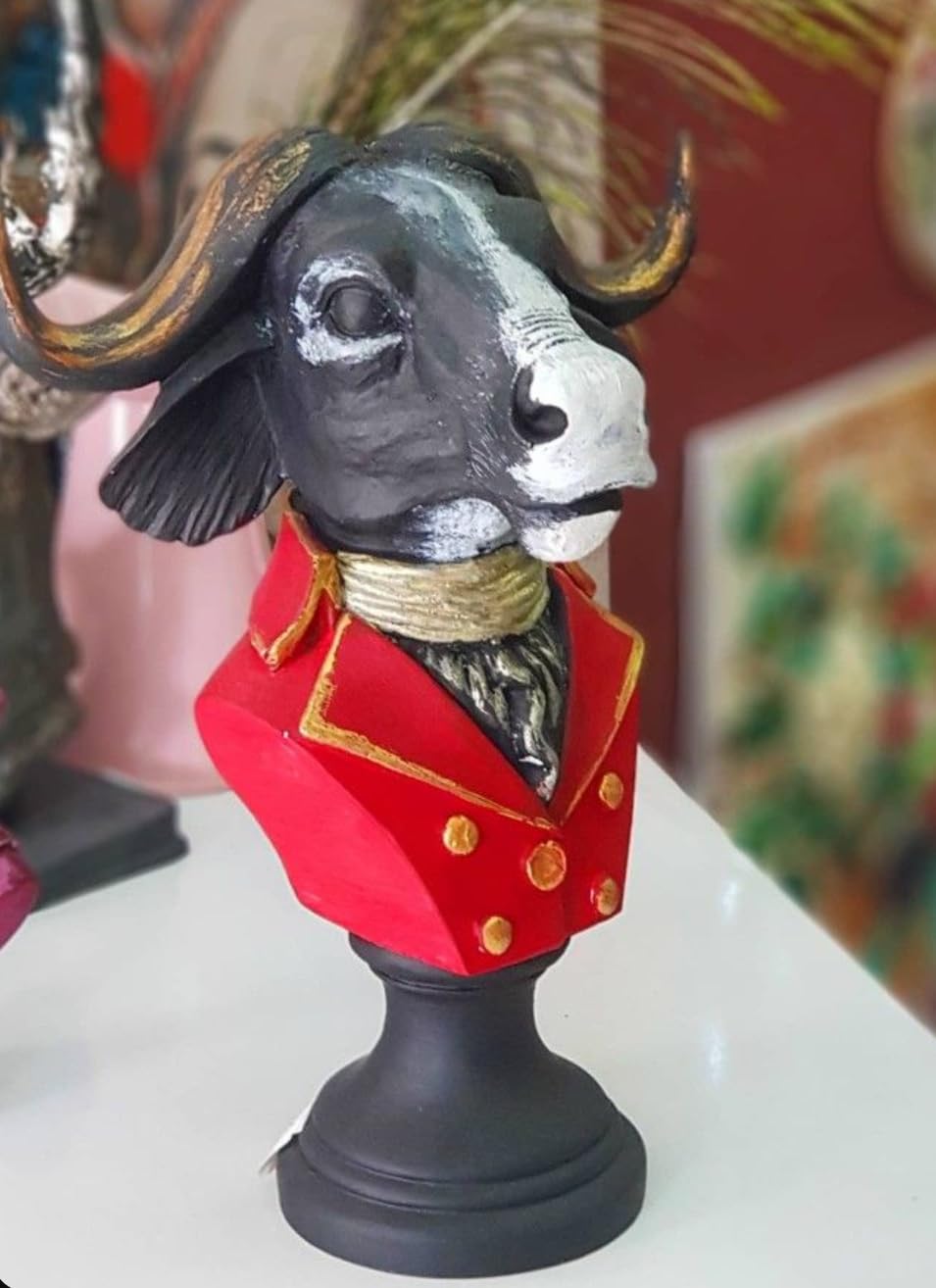 Buffalo Man Statue, Handmade Buffalo Sculpture, Buffalo Head Statue, Elegant Buffalo Head Sculpture, Buffalo Sculpture, Buffalo Man Decor, Buffalo Head Statue, Buffalo Head Sculpture