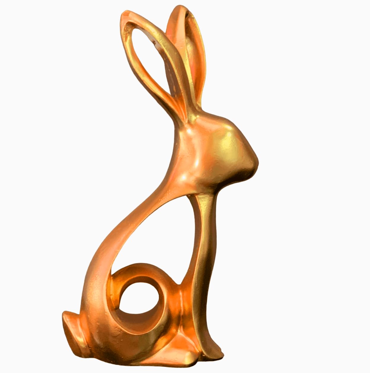 Abstrakte Hasenskulptur, Hasenfigur, Hasenskulptur, Geschenk für Tierliebhaber, Minimalistische Hasenstatue, Hasen-Polyester-Skulptur