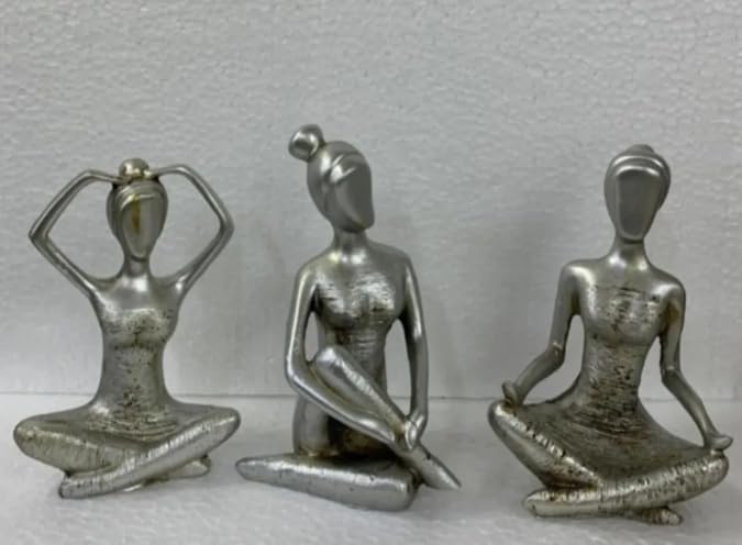 Abstract Yoga Figurines Set of 3, Zen Art Sculptures, Yoga Pose Tabletop Decor, Meditation Sculpture set, Yoga Figurine, Meditation Figurine, Yoga Sculpture, Yoga Statue
