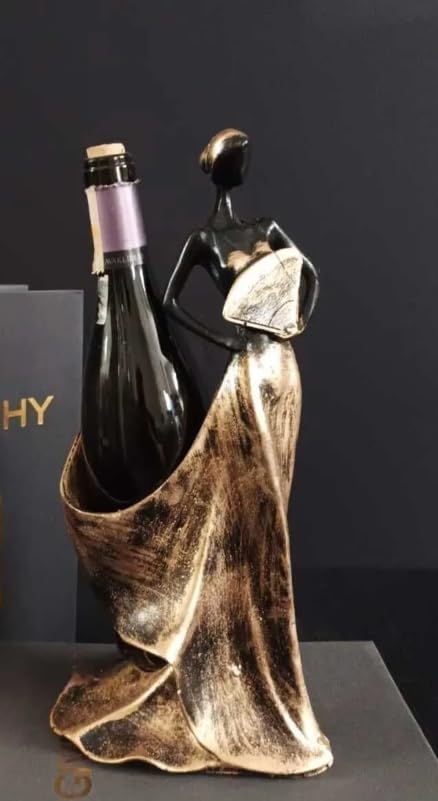 Elegant Woman Wine Rack Sculpture, Lady Wine Holder Statue, Woman Wine Rack, Modern Woman Sculpture Wine Rack, Artistic Bar Decor