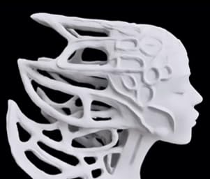 Fantasy Woman Head Sculpture, Modern Ethereal Home Decor Figurine, Gift for Fantasy Lovers, Ethereal Art Statue, Fantasy Head Decor