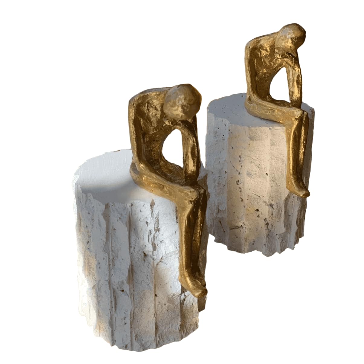 Thinker Human Sculpture Set of 2, Abstract Human Sculpture, Minimalist Human Figure Art, Modern Art Sculpture, Thinker Man Decor, Thinker Man Sculpture, Thinker Man Statue