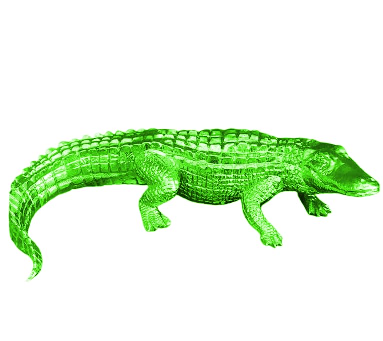 Crocodile Sculpture, Handcrafted Polyester Crocodile Decor, Polyester Crocodile Decor, Alligator Statue, Crocodile Statue for Modern Decor