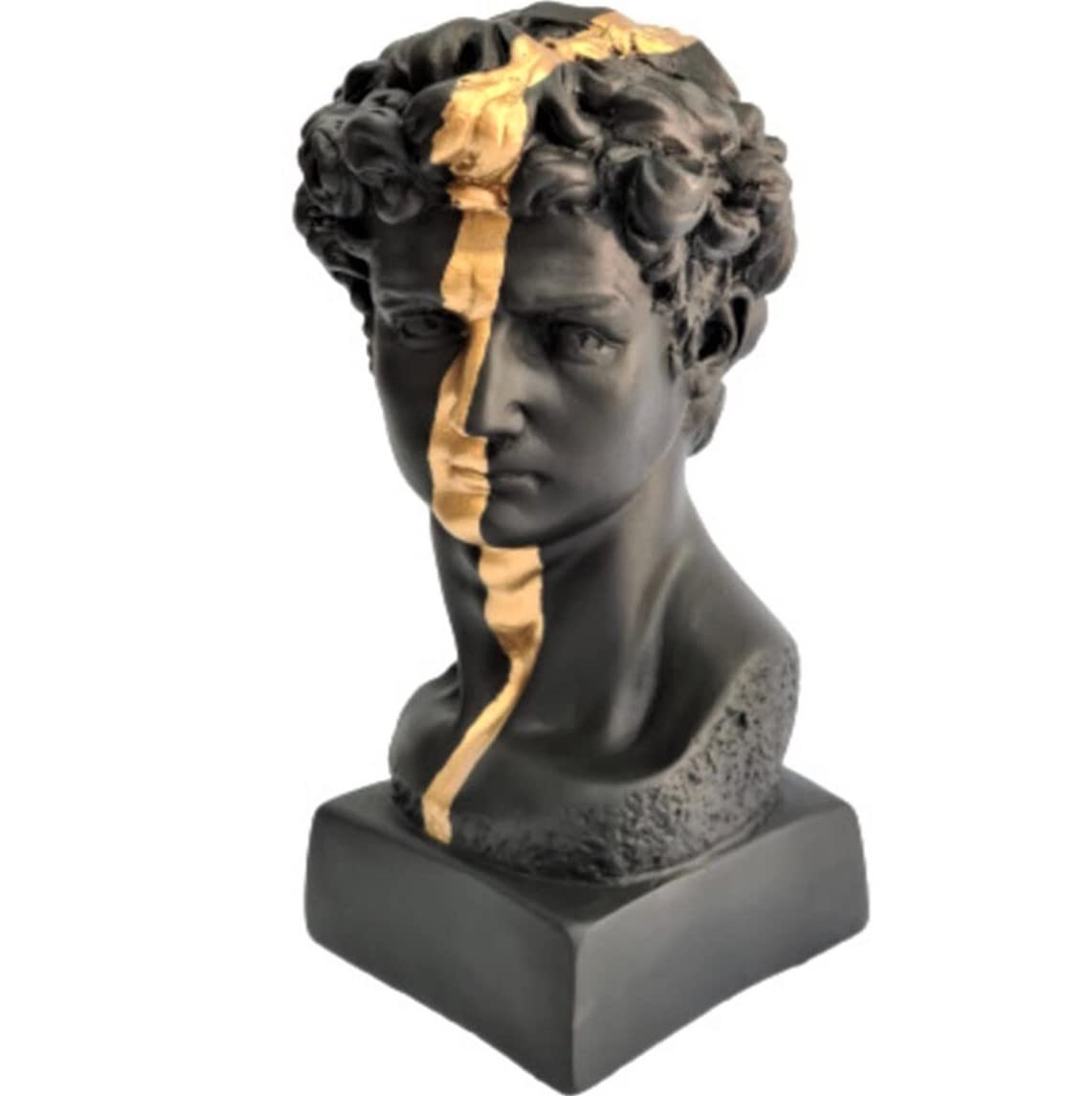 Klassische Büstenskulptur, David-Büstenkopf-Statue, Büstenstatue im Renaissance-Stil, klassische Kopfskulptur, David-Büstenskulptur, David-Büste, David-Büsten-Dekor, David-Skulptur