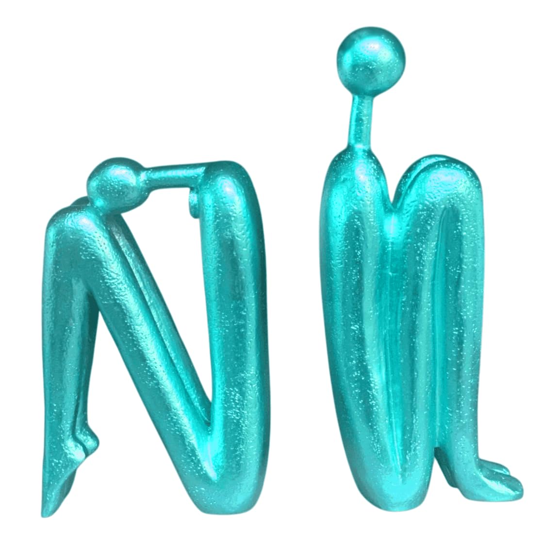 Abstract Bookends Set of 2, Modern Figurines for Shelf or Desk Decor, Abstract Bookends, Modern Bookshelf Decor, Polyester Bookend Set