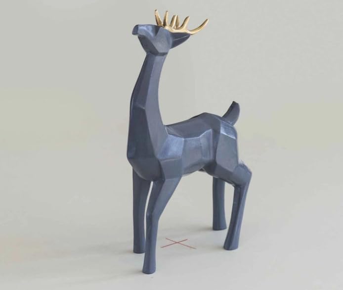 Modern Cubic Deer Statue, Geometric Deer Sculpture, Cubic Deer Statue, Cubic Deer Sculpture, Geometric Reindeer Decor, Cubic Reindeer Statue