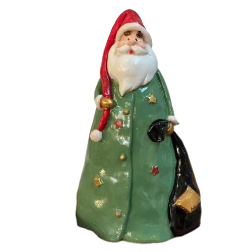Christmas Santa Statue, Hand-Painted Santa Claus figurine, Christmas Decor, Christmas Holiday Decor, Christmas Santa Sculpture, Santa Decor, Christmas Santa Decor
