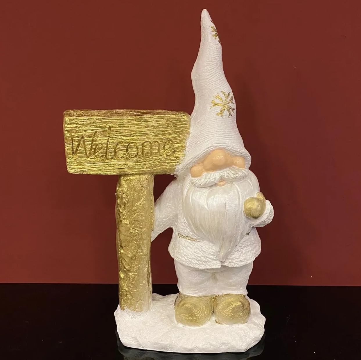 Large Garden Gnome Welcome Sign for Outdoor Decor, Garden Gnome Statue, Welcome Sign Gnome, Porch Welcome Gnome, Cute Gnome Statue