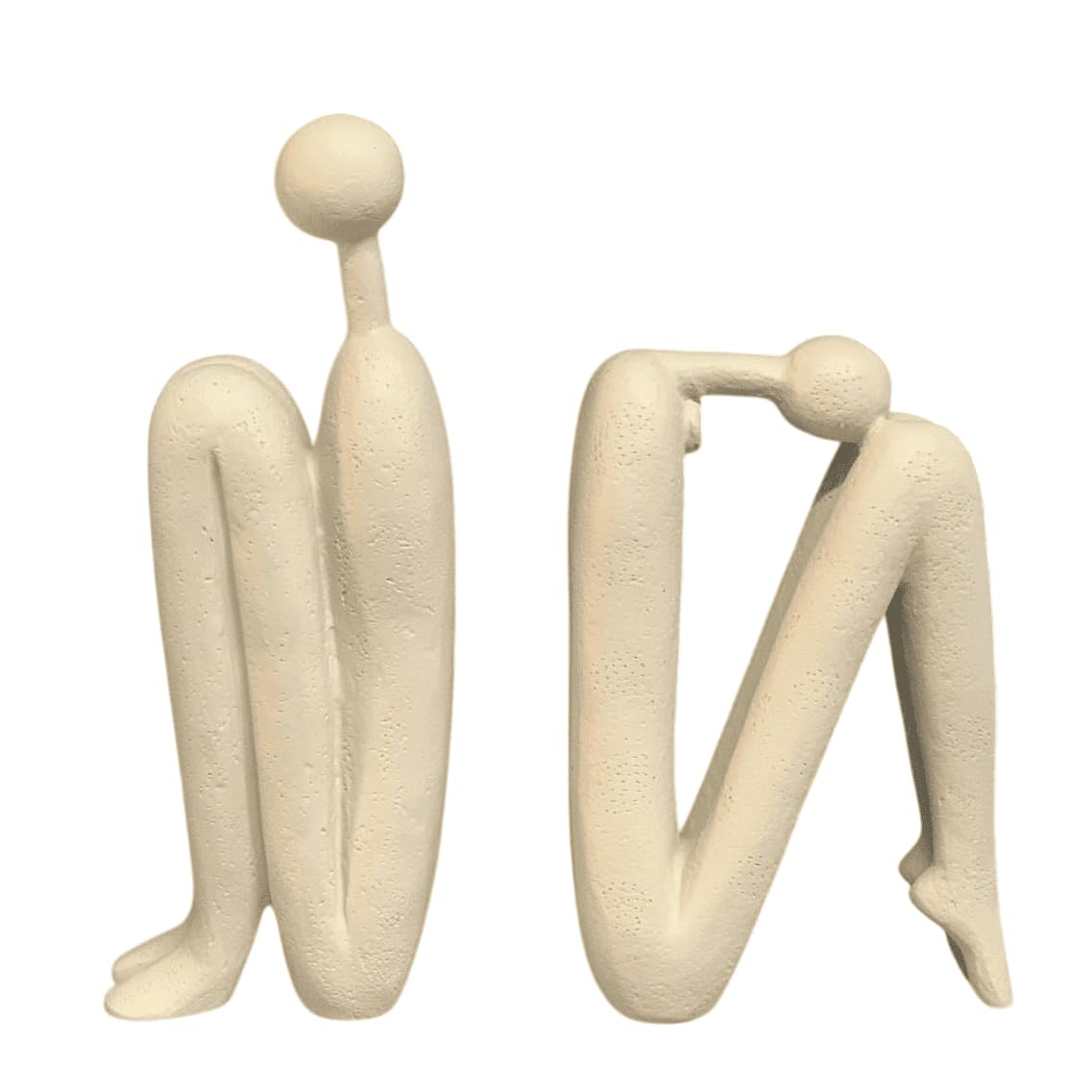 Abstract Bookends Set of 2, Modern Figurines for Shelf or Desk Decor, Abstract Bookends, Modern Bookshelf Decor, Polyester Bookend Set