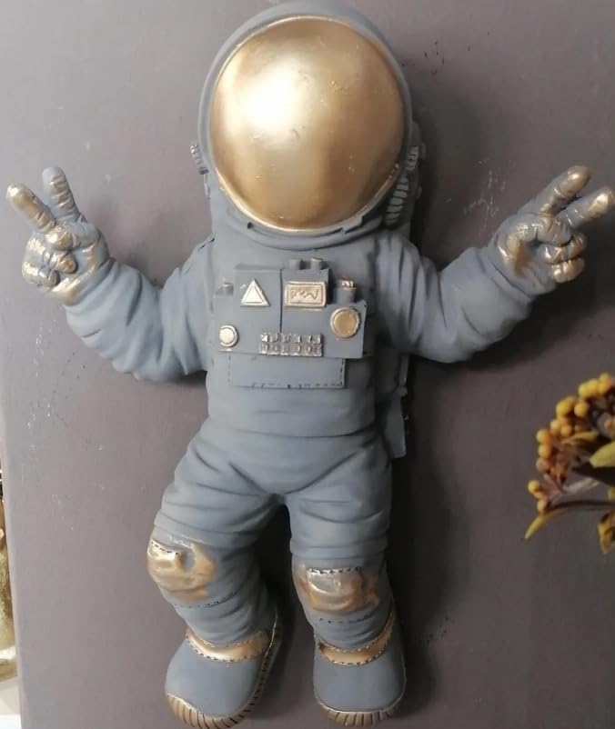 Astronaut Wall Sculpture, Space-themed Wall Decor, Astronaut Decor For Walls, Space Explorer Decorative Figurine, Astronaut Wall Figurine, Astronaut Wall Decor