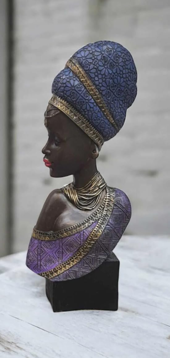 African Woman Bust Sculpture, Traditional African Art Decor, African Woman Sculpture, Ethnic Style Sculpture, Traditional African Decor, African Woman Statue