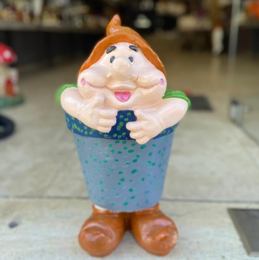 Large Gnome Flower Pot For Garden, Modern Home Garden Plant Pot, Large Polyester Flowerpot, Garden Gnome Decor, Garden Gnome Vase, Gnome Vase, Polyester Flowerpot, Gnome Flowerpot