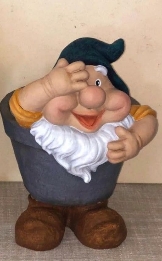Gnome Plant Pot for Outdoor Garden, Whimsical Garden Planter, Cute Gnome Flower Pot, Gnome Plant Pot, Outdoor Gnome Planter, Cute Flower Pot