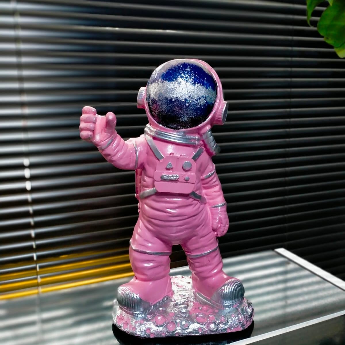 Astronaut On Moon Base, Astronaut Figurine, Space Decor Statue, Space Explorer Ornament, Moon Landing Figurine, Modern Astronaut Sculpture, Astronaut Statue