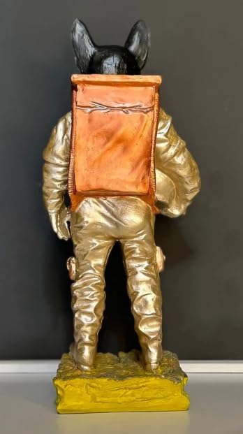 Astronaut BullDog Figurine, Dog In Spacesuit Statue, Space-Themed Bulldog Sculpture, Animal Astronaut Decor, Dog Lover Home Decor