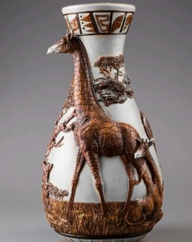 African Giraffe Vase, Handcrafted Animal Vase, Wildlife Decor, Giraffe Lover Gift, Giraffe Vase Decor, Safari Theme Vase, Giraffe Vase, African Giraffe Decor, Giraffe Decor