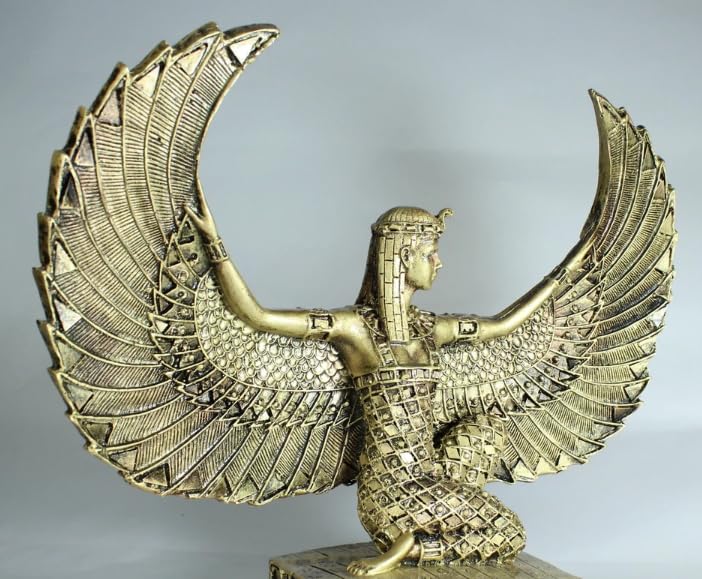 Egyptian Maat Statue with Open Wings, Ancient Egypt Maat Sculpture, Egyptian Winged Maat Figurine, Egyptian Mythology Statue of Maat, Maat Sculpture, Maat Statue, Maat Decor