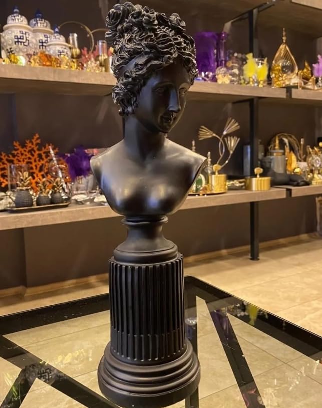 Female Bust Sculpture,Elegant Bust Statue on Decorative Pedestal, Lafayette Sculpture, Lafayette Bust Decor, Greek Bust Statue, Lafayette Statue, Lafayette Figurine
