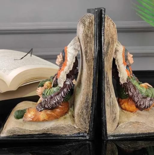 Handcrafted Native American Chief Bookends Set, Native American Bookends, Polyester Bookend Set, Indian Chief Bookend, Unique Bookends Gift