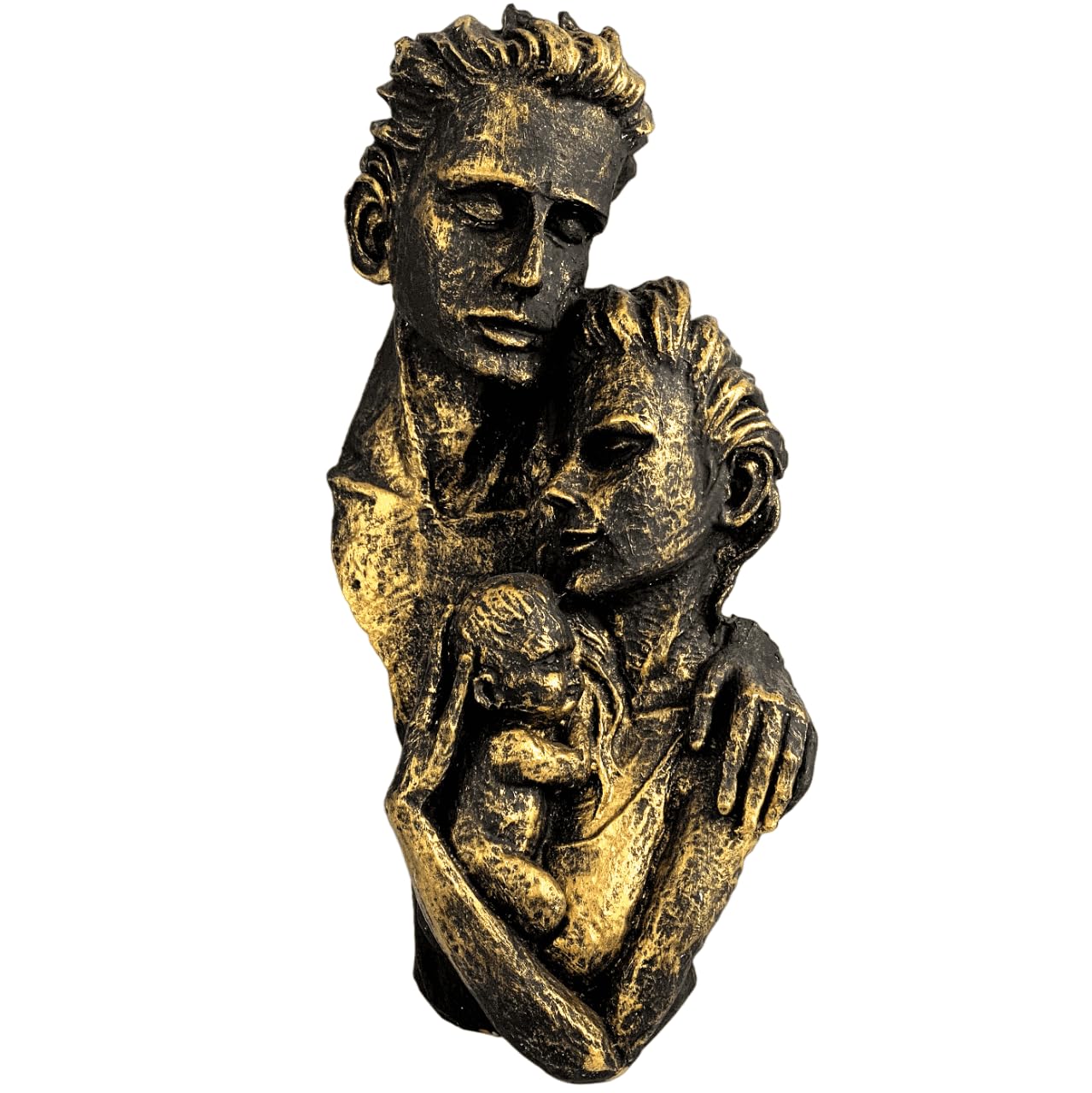 Modern Family Sculpture, Abstract Couple with Baby Statue, Family Love Statue, Couple with Baby Art, Polyester Family Statue, Family Decor