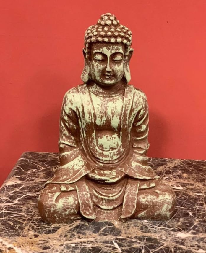 Meditating Buddha Statue, Polyester Buddha Figurine, Small Buddha Sculpture, Buddha Statue in Meditation Pose, Buddha Sculpture